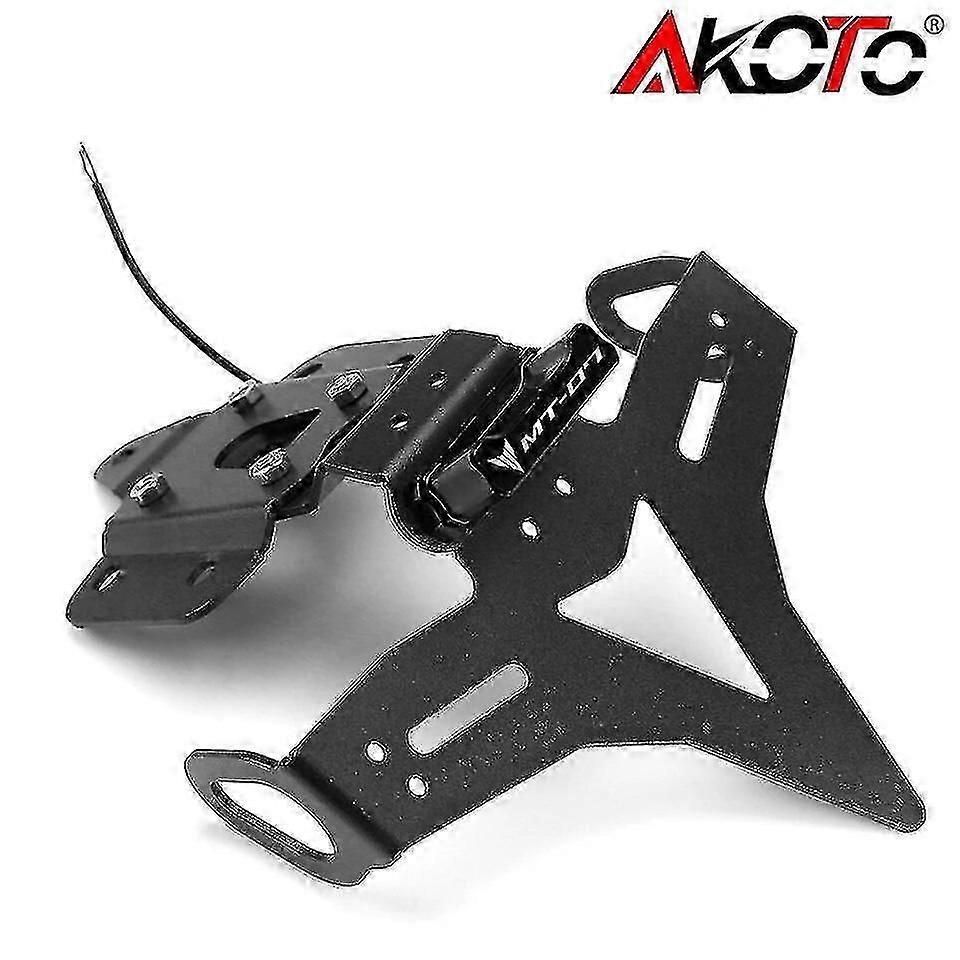 High Quality For Yamaha Mt-07 Fz-07 Fz07 Mt07 2014 2015 2016 2017 2018 2019 2020 2021 License Plate Holder Frame With Led Light