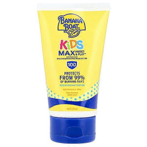 Banana Boat, Kids, Max Protect & PlayÃÂÃÂ¢ÃÂÃÂÃÂÃÂ¢, Sunscreen Lotion, SPF 100, 4 fl oz (118 ml)