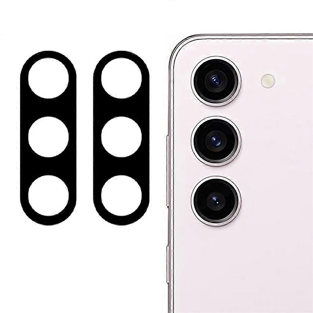 2Pcs Compatible For Samsung Galaxy S24 Camera Lens Protector 3D Arc Edge Silk Printing Lens Film
