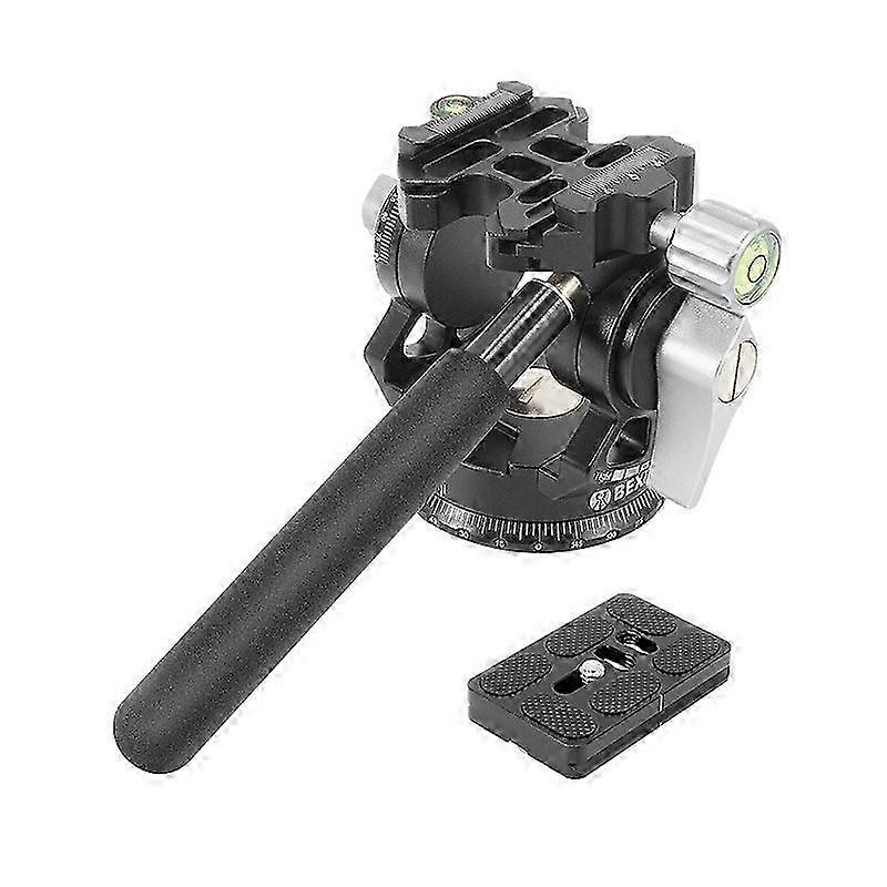 BEXIN DT-02S/S 2D 360 Degree Panorama Heavy Duty Tripod Action Fluid Drag Head with Quick Release Plate 25-26s