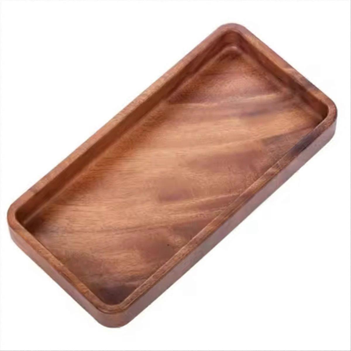Walnut Plate Solid Wood Round Dessert Plate B