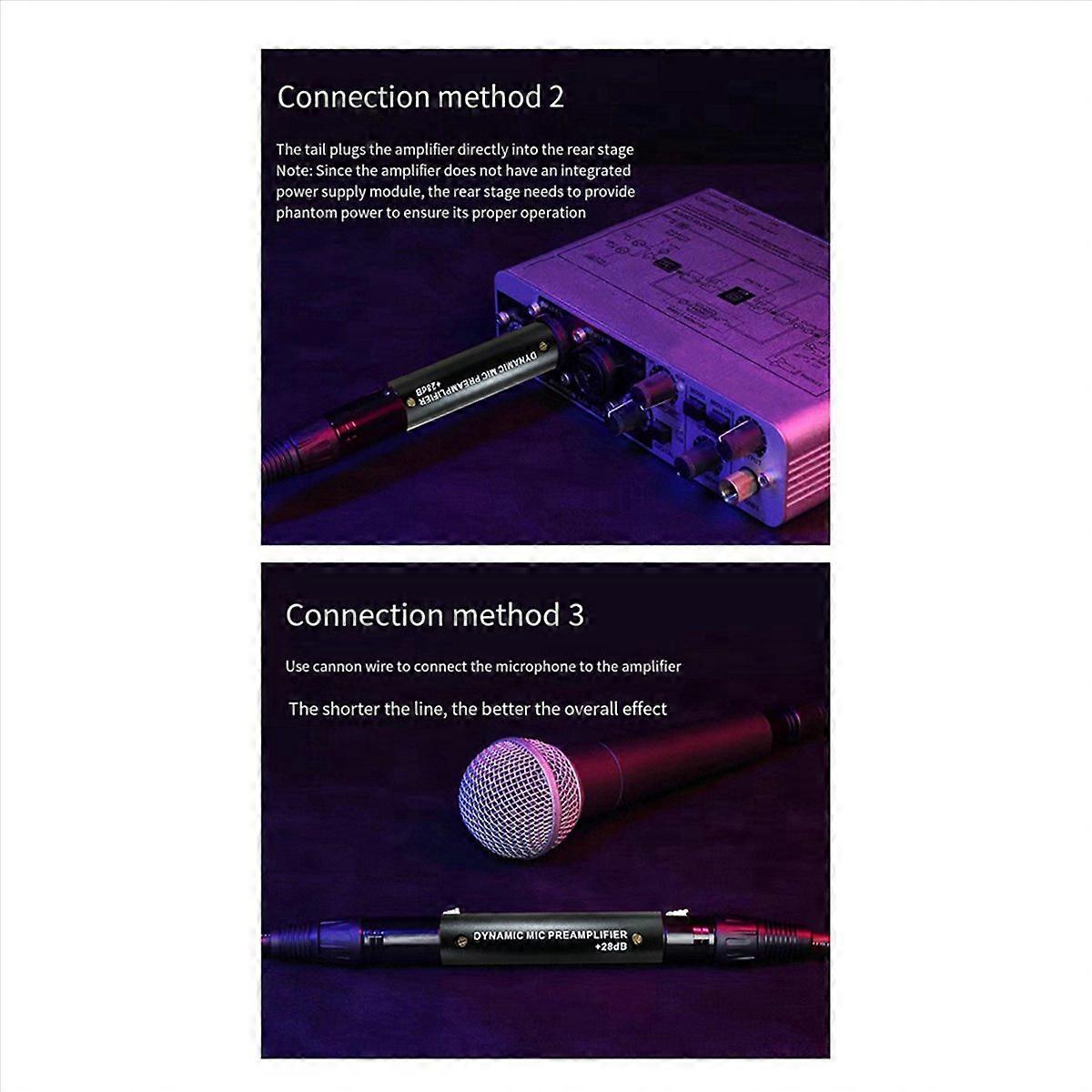 Preamplifier for DM1 Dynamic 28DB Gain Mic Amplifier for Dynamic