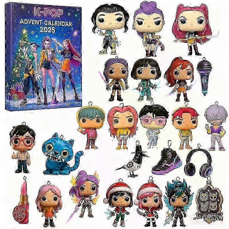 2025 Demon Hunter Advent Calendar Blind Box Χριστουγεννιάτικο Δέντρο Ακρυλικό Κρεμαστό Δώρα