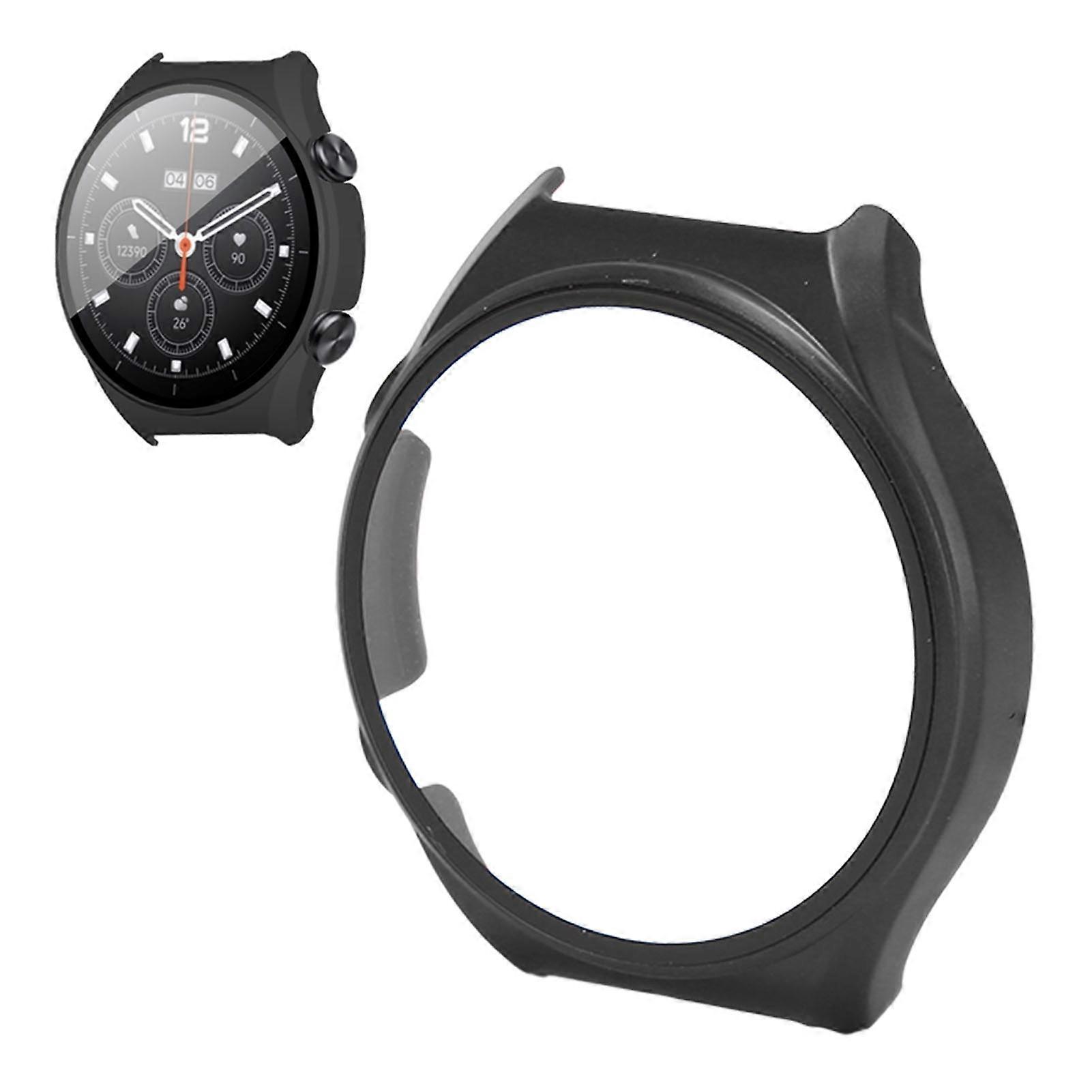 2 In 1 Watch Screen Protective Case Ultra Thin High Definition Watch Screen Protective Cover for Xiaomi S1 Black 