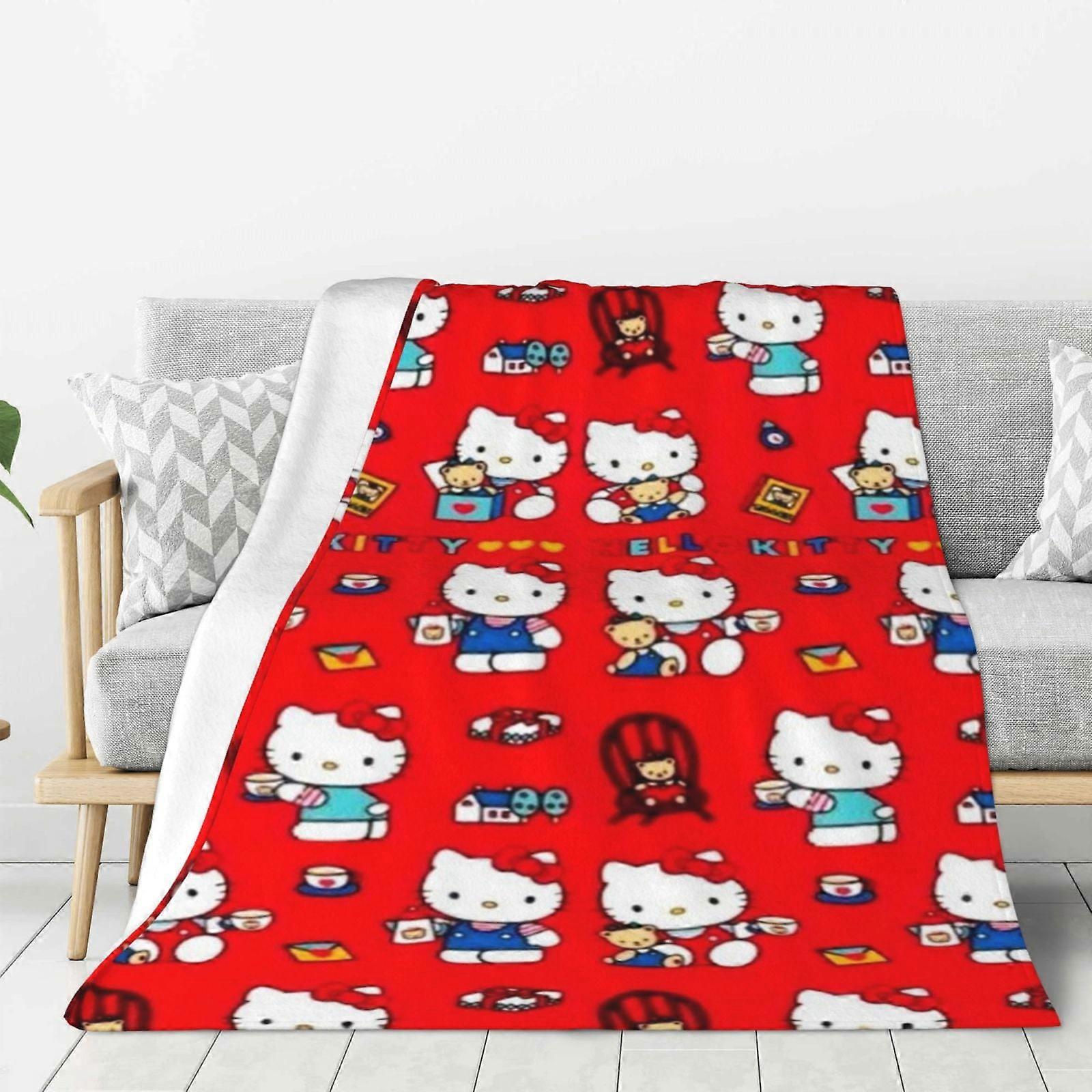 Hello Kitty fleecehuopa, erittäin pehmeä ja viihtyisä heittopeitto, lasten vuodevaatteet - erittäin pehmeä 127 cm x 102 cm