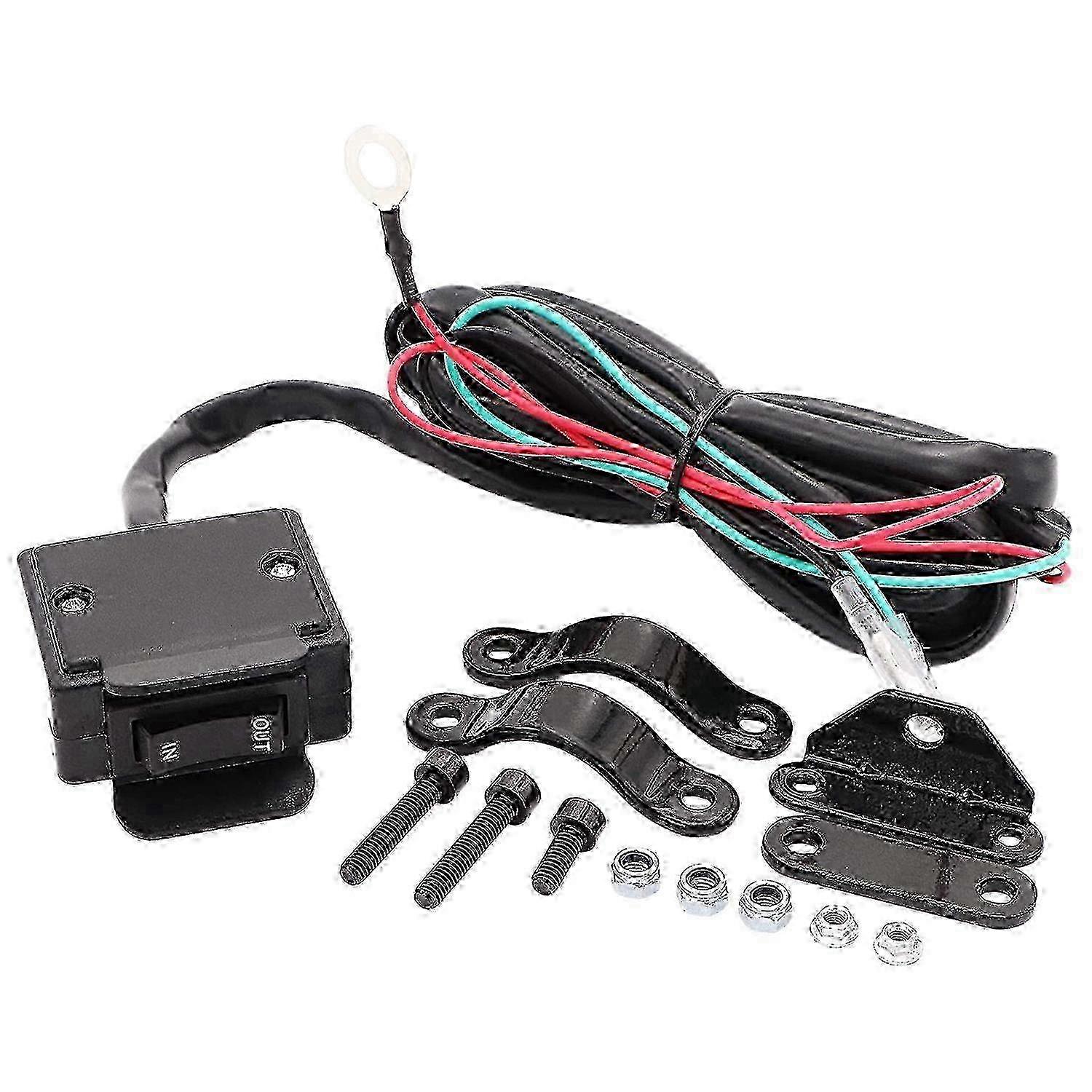 New Rocker Switch with Handlebar Control Line Kit for 12V ATV/UTV Winch