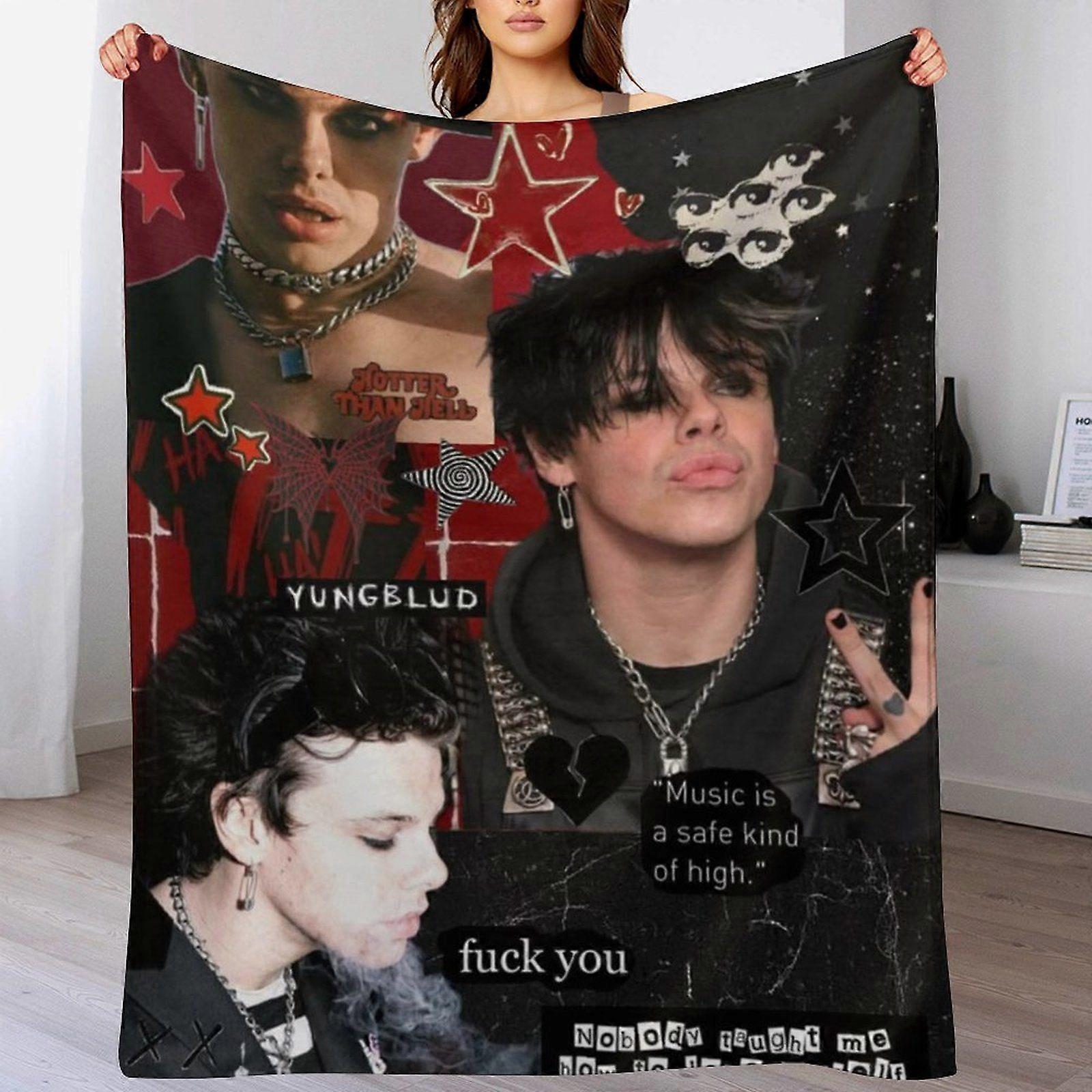 Yungblud Ultra Comfy Blanket for  All Seasons Couch Bed Anti-Shrink Washable Elegant Look