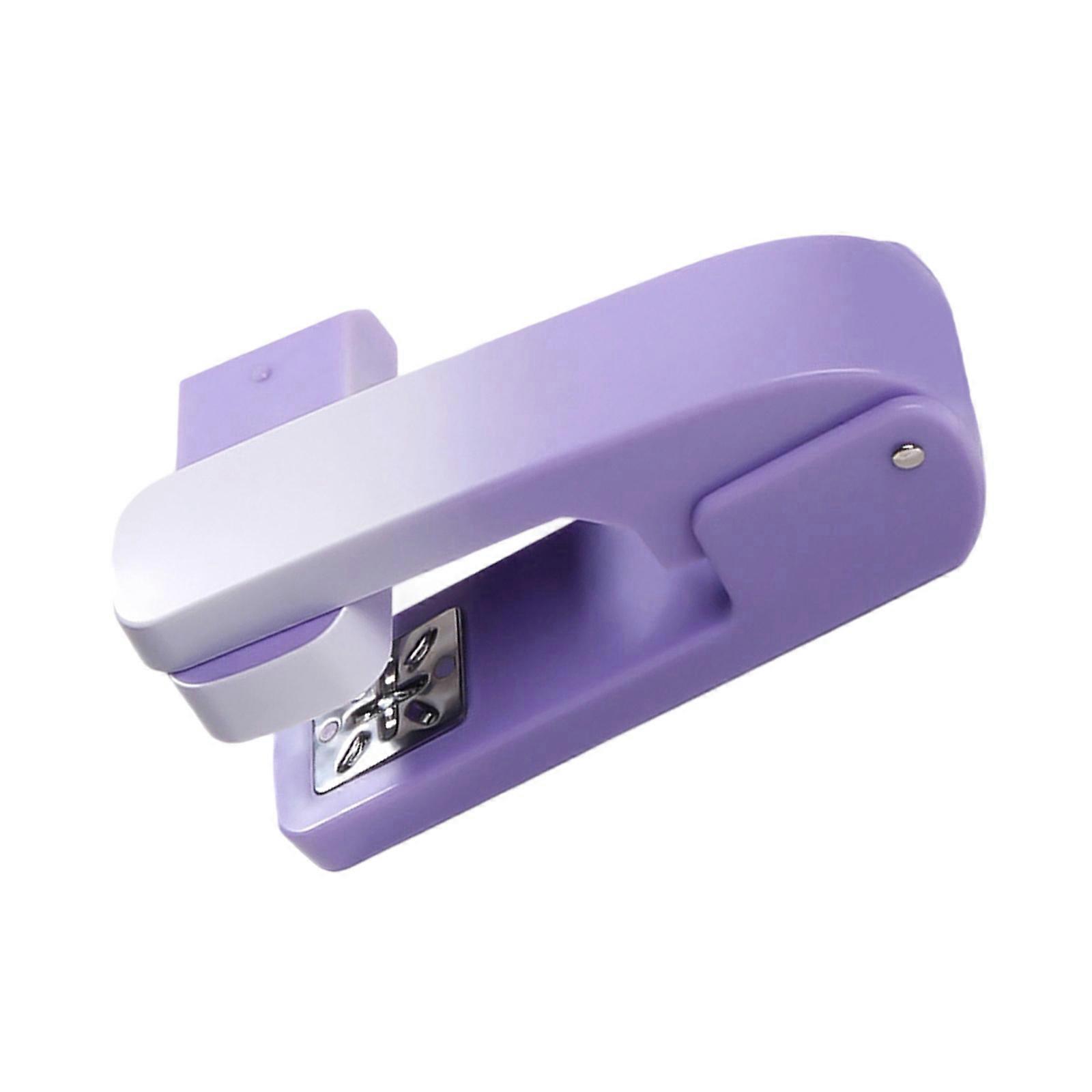 360 Degree Rotating Stapler With Ergonomic Handle For Effortless Office Document Binding  Purple