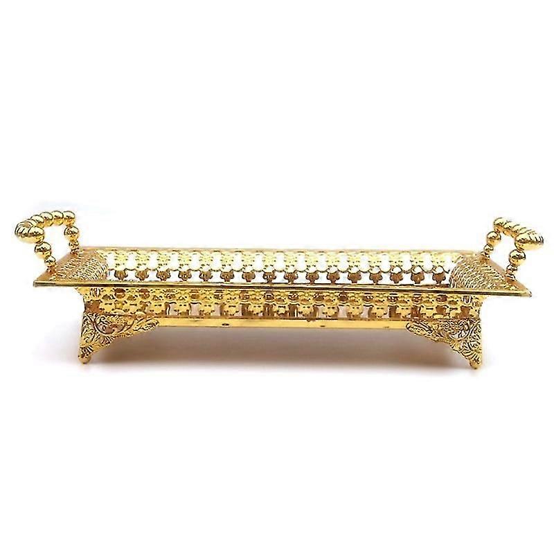 طبق فواكه أوروبي رقيق ، صينية ذهبية فاخرة ، طبق فواكه ، صينية كيك منزلية (haoyi