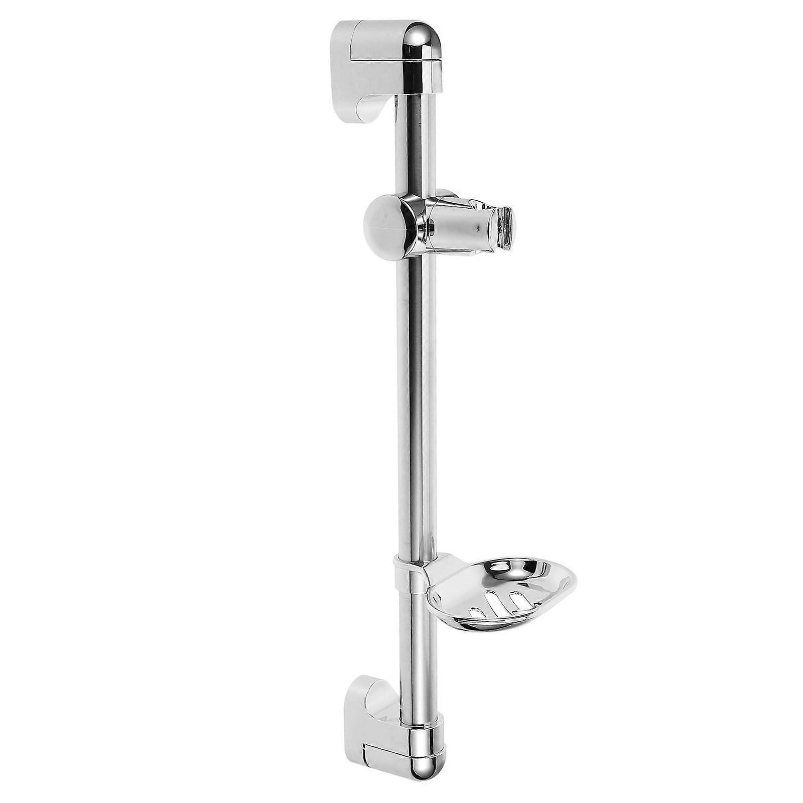 Shower Slide Bar Adjustable Handheld Shower Head Holder Wall Mount Showerhead Holder Bar with Soap Tray
