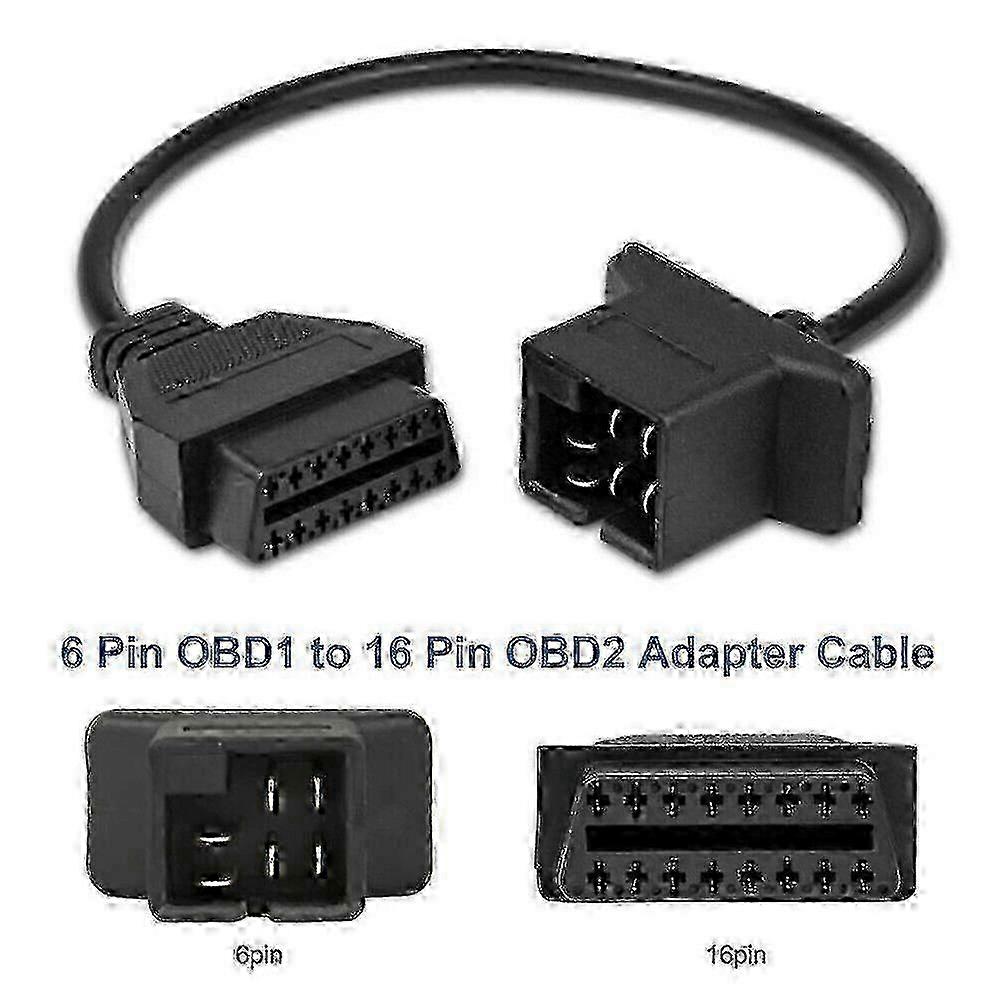 OBD to OBD2 6 Pin Check Engine Adapter Cable for Chrysler, Jeep, Dodgee Edition 1107