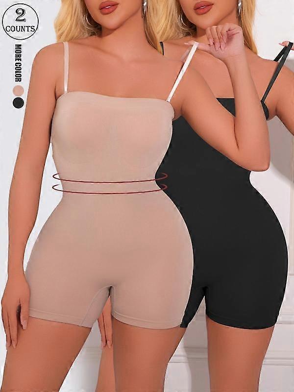 Women's Solid Color Bodysuit Tummy Control Hip