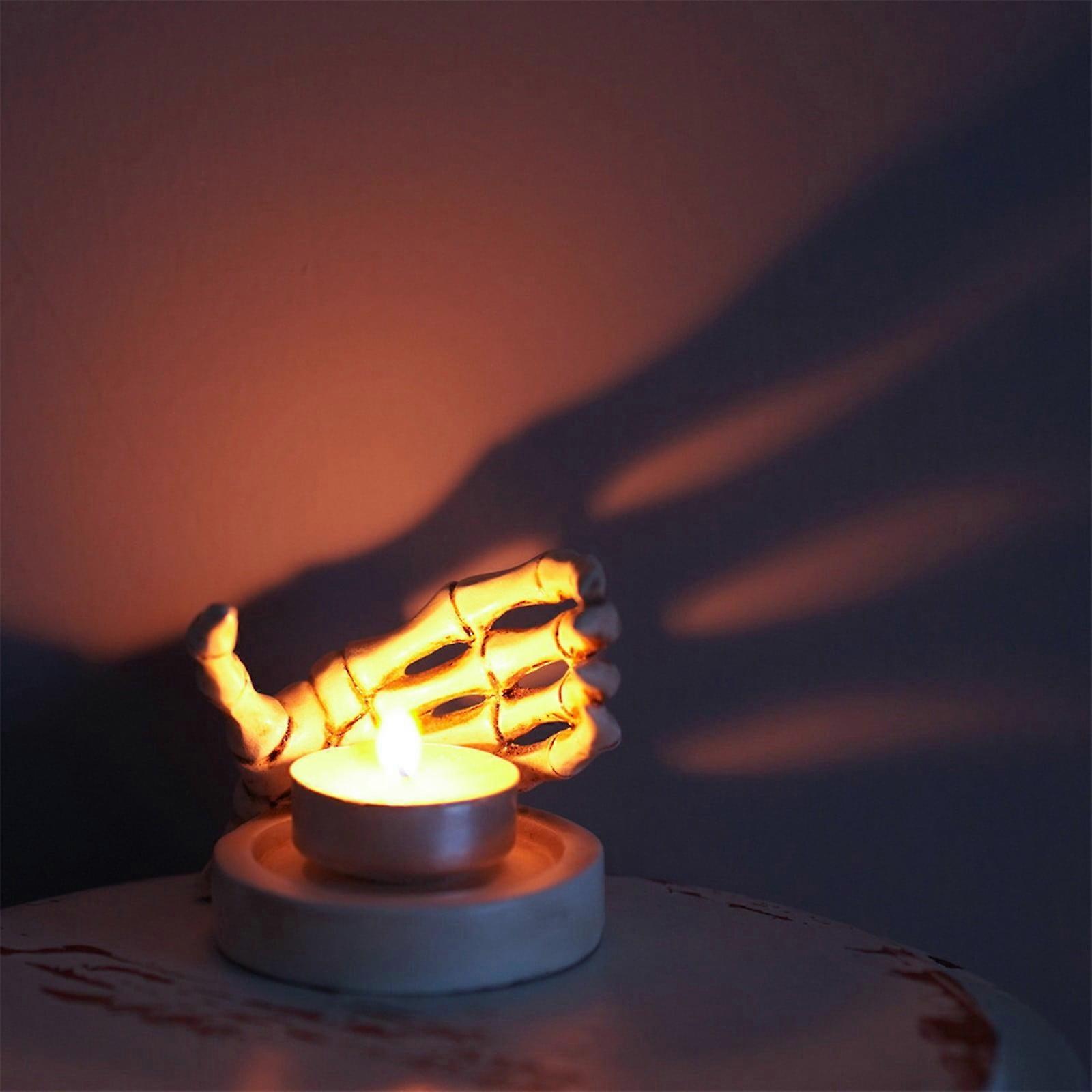 WinysinSkeleton Hand Tealight Holder Horrifying Image Skeleton Decorative Candle