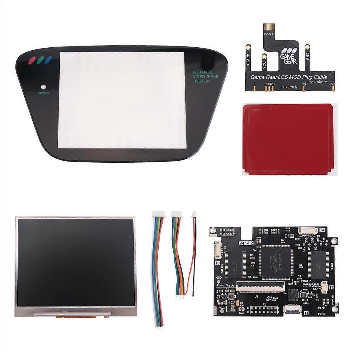 IPS V4.2 Pre-Laminated Screen MOD Kits for Game Gear Highlight Brightness Backlit LCD Screen for Con