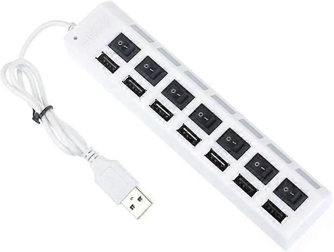 USB Hub, 480Mbps High Speed USB Adapter with LED
