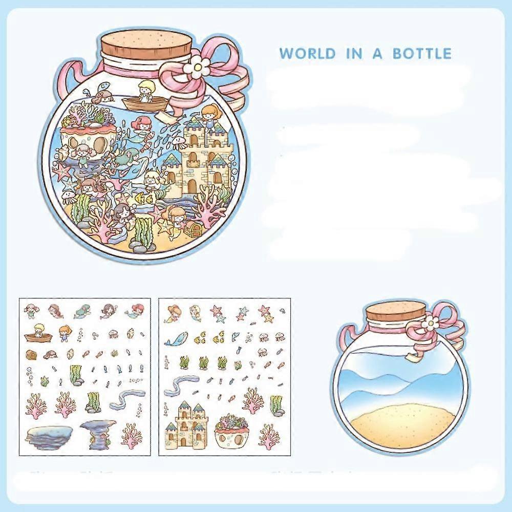 Visual Stacking Three-dimensional Sticker Tree House Miniature Scene Sticker  Gift