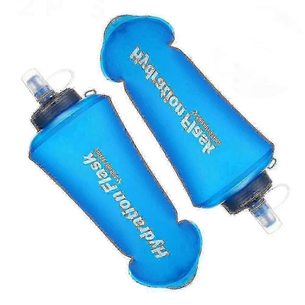 2 Packs Soft Hydration Flask,collapsible Water Bottles For Running Hiking Cycling Climbing 500ml Ls