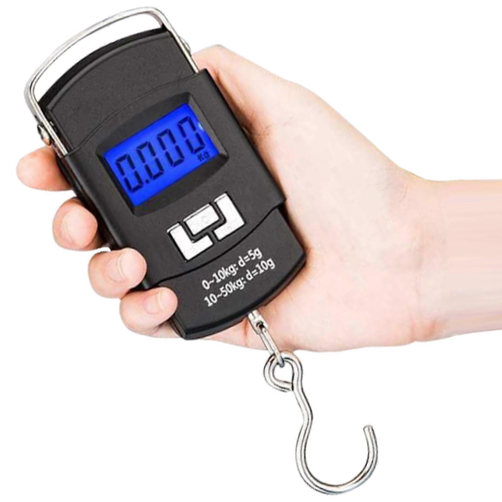 Compacts Spring Hook Scale High Precisions 50kg Digital Hanging Scale Nonslip Handle Scale Fishing Too Multicolor