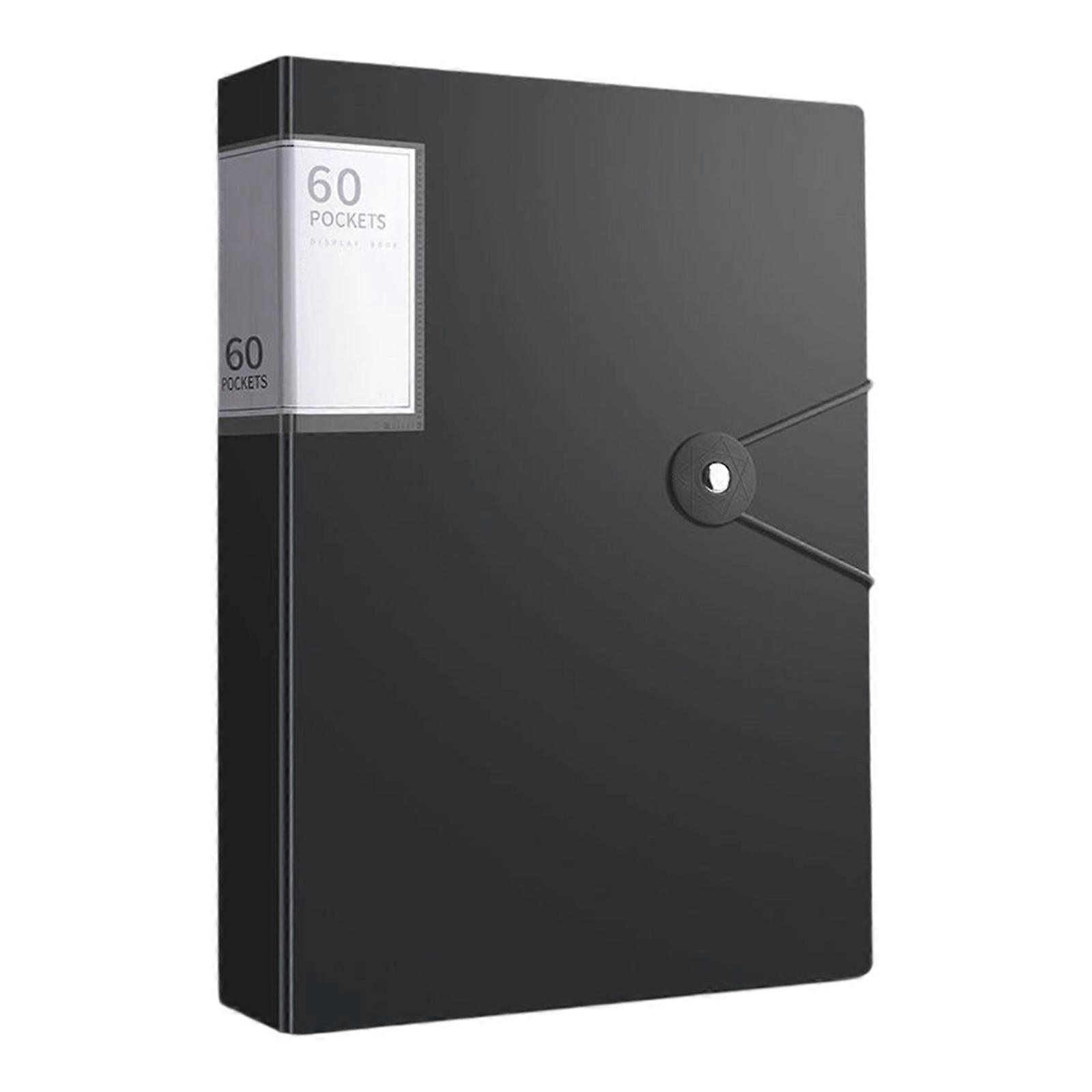 Document Case with Protective Sleeve File Paper Organiser Display Book Water Resistant Presentation Display Folders  Dark night