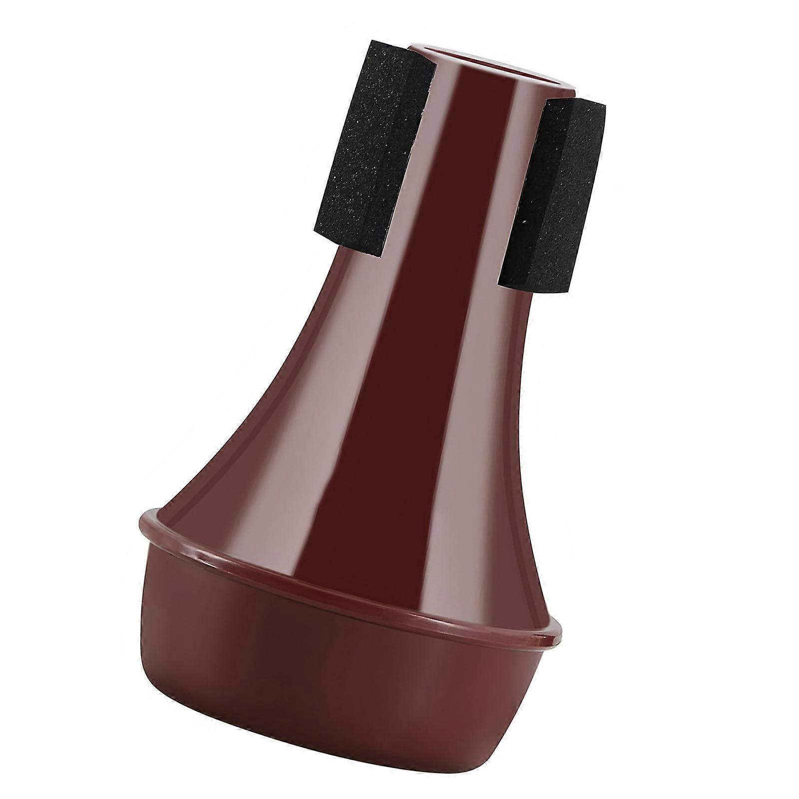 Reusable ABS Brass Mute For Musical Instruments 30% Reduction Maintains Tone Quality During Practice  Brown red