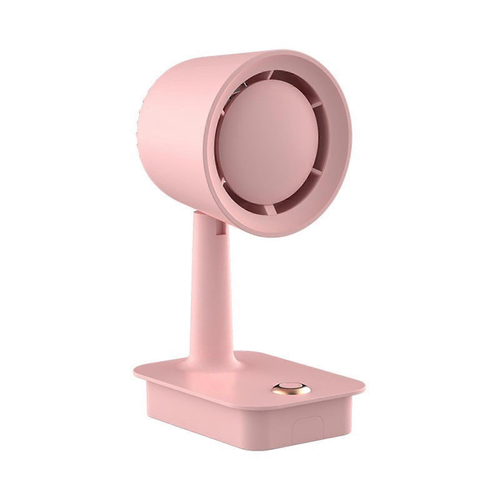 USB Rechargeable Desktop Fan with Phone Stand, 3 Wind Speeds, Silent Bladeless Design for Office Dorm - Compatible with mobile devices