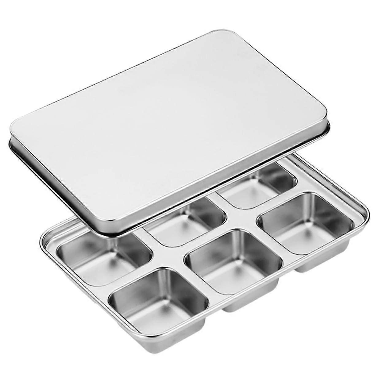 Stainless Steel Ice Cube Tray with Lid for Easy Release Whiskey and Cocktail Freezer Mold