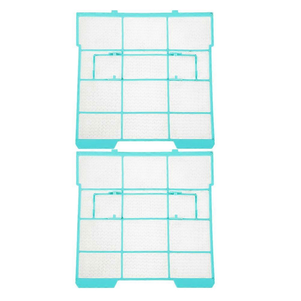 Sky-Blue Air Conditioner Replacement Filter for Grime Control 2Pcs Plastic Net
