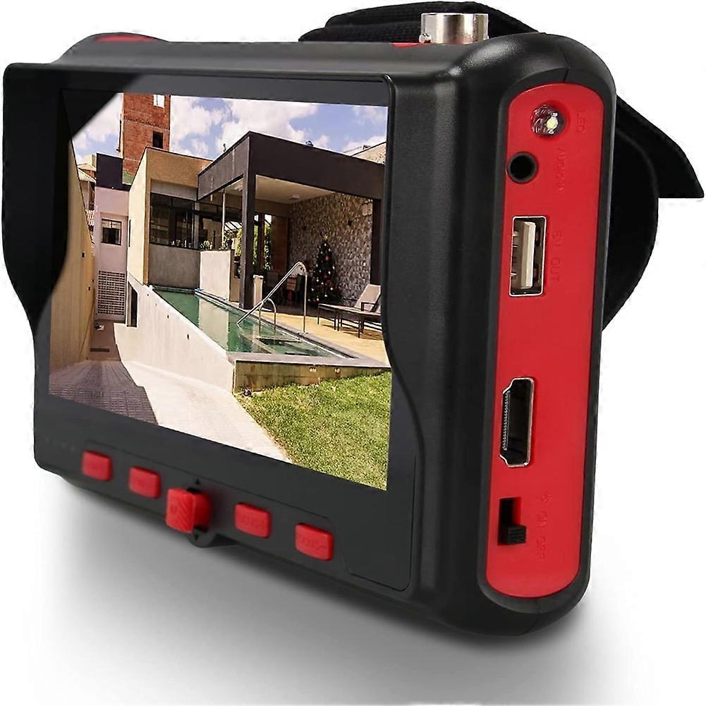 Camera Tester, Portable Wrist CCTV Tester, 5inch LCD Monitor, HDMI-Compatible in &VGA in, Camera Debugging Helper