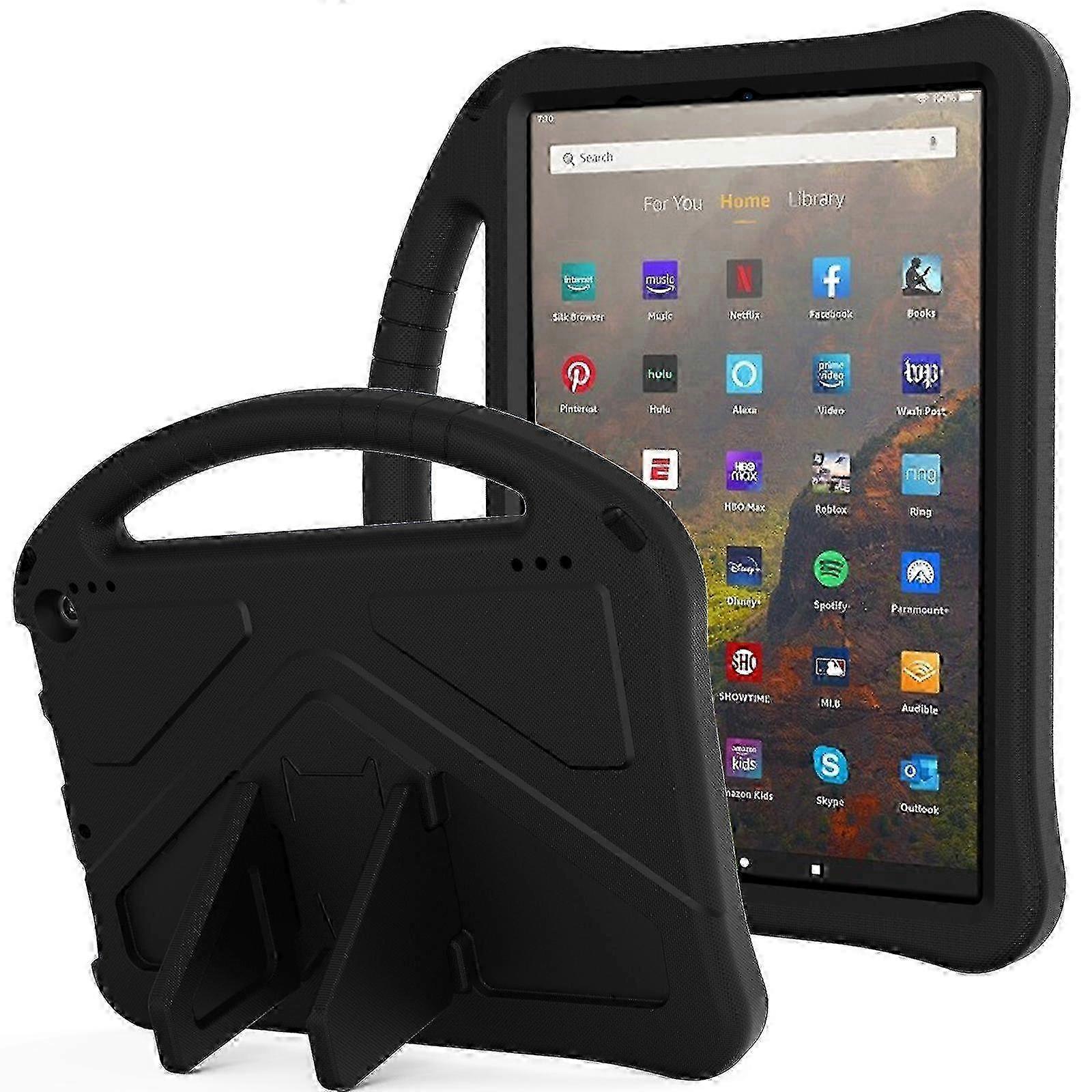 For Amazon Kindle Fire HD 10 2021 EVA Flat Anti Falling Protective Case Shell with Holder 2025