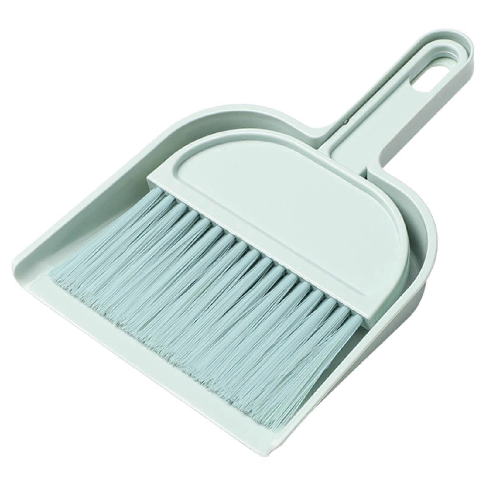 Broom and Dustpan Set Plastic Mini Brush for Tabletop, Desk and Small Space Cleaning