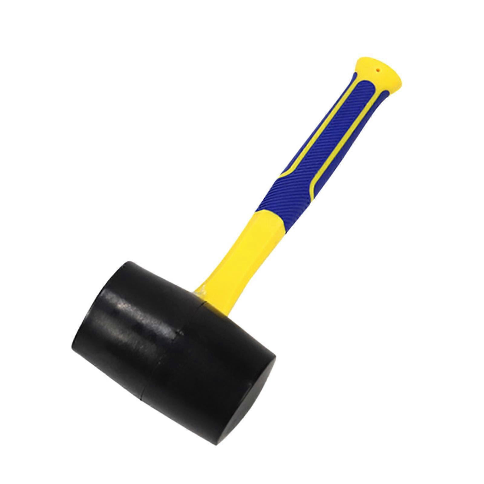 Lightweight Rubber Hammer Soft Hammer Mallet Gentle Tool Ergonomics Grip for Tile Installation and Cabinet Assembly Multicolor