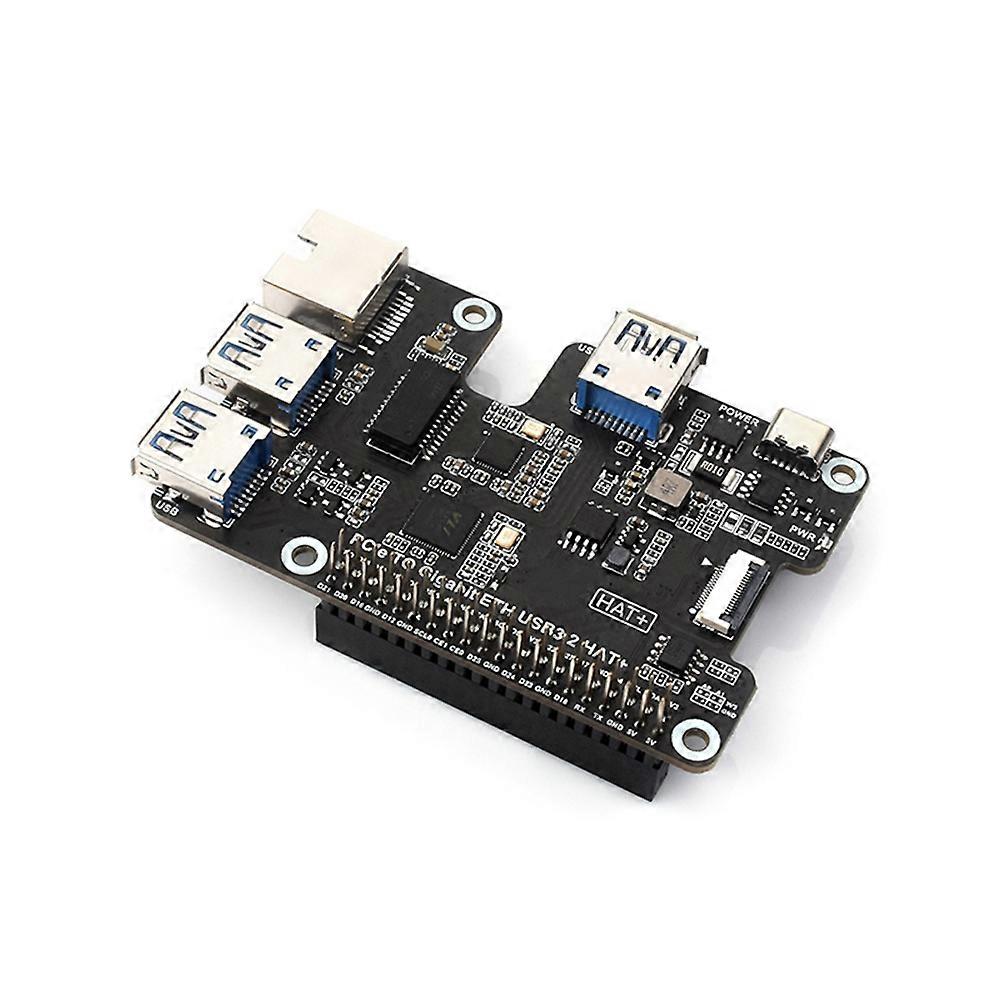 For Raspberry Pi 5 Expansion Card PCIe to Gigabit Ethernet and USB 3.2 Gen1 HAT+ Expansion Card for PI5