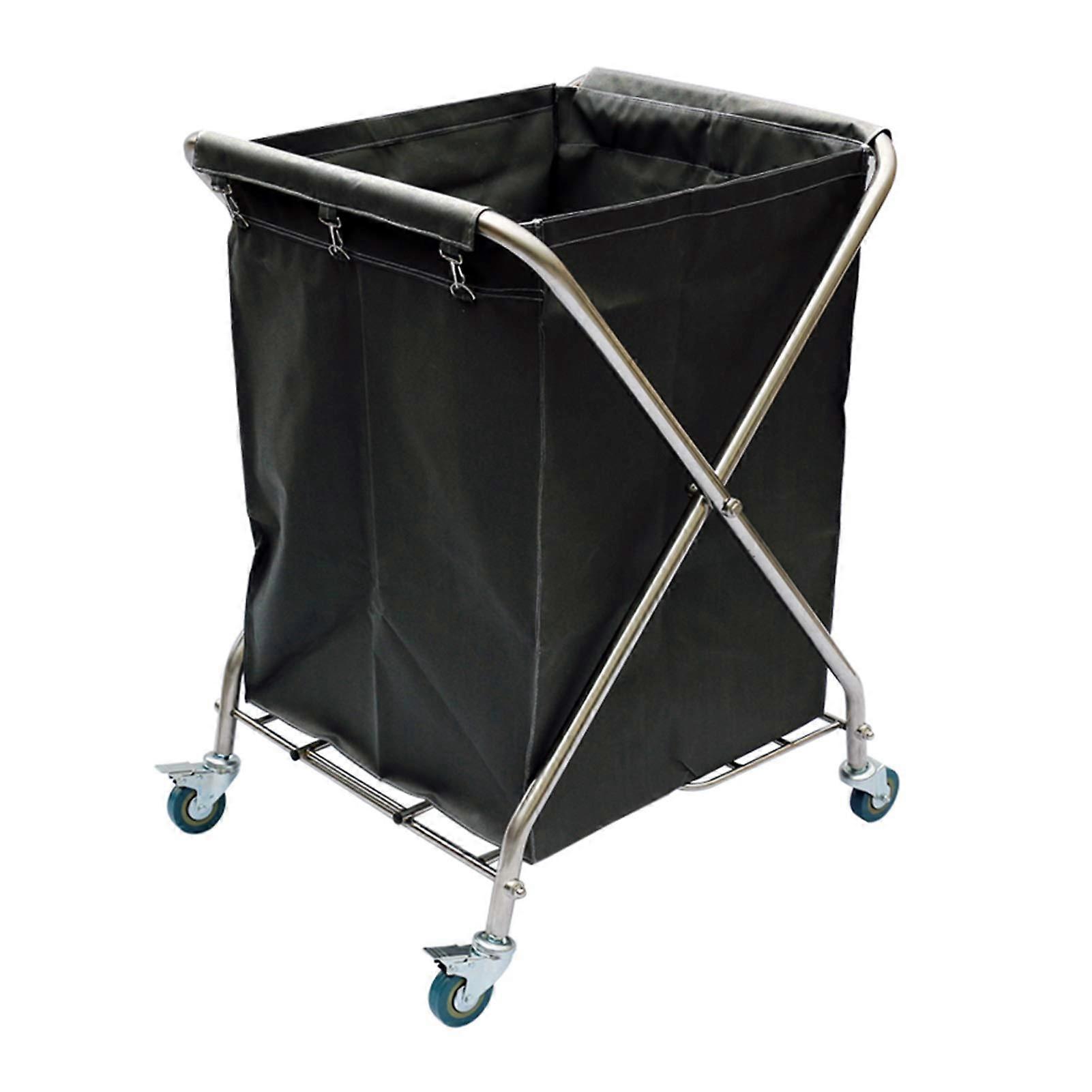 Rolling Utility Cart with Brake Wheels for Laundry Sorting and Beauty Storage, Dark Gray