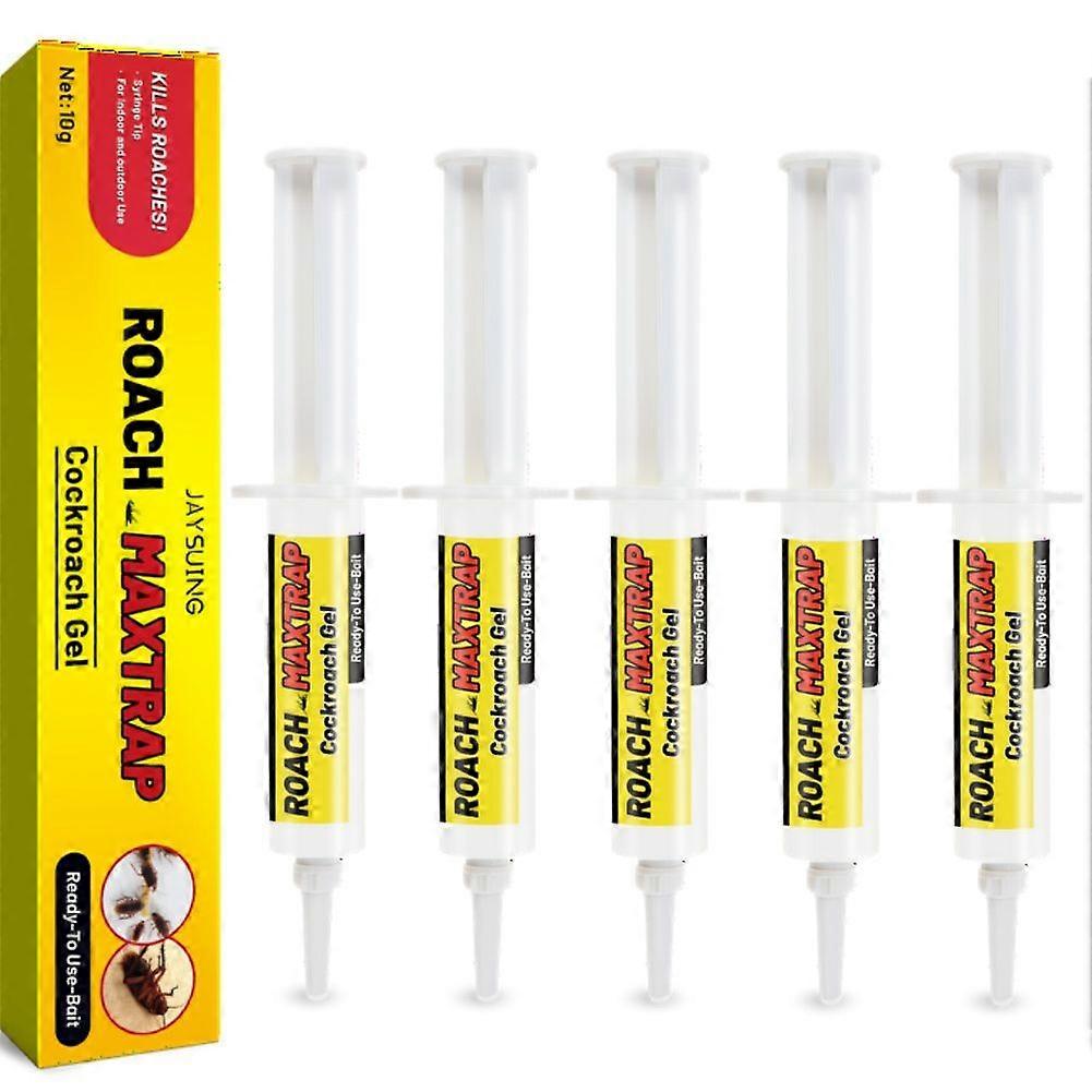 Cockroach Gel Bait, Professional Cockroach Control Gel, Roach Pest Killer With Plunger Tip For Floor Kitchen