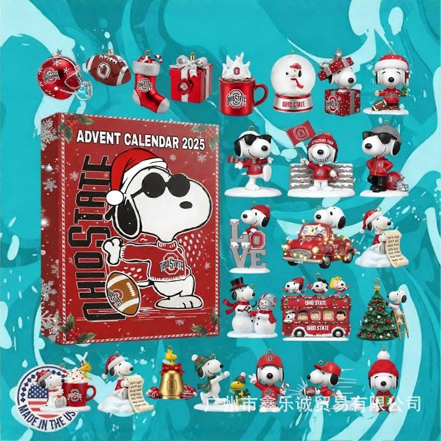 Snoopy Countdown-serien juletrepynt i akryl, stil A