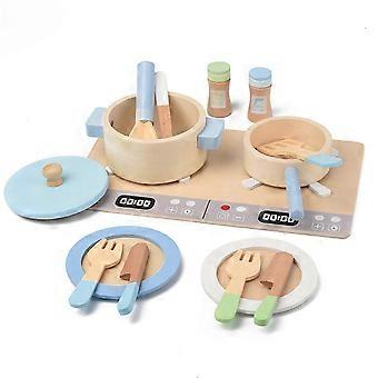 Kids Cookware Toy Educational Toy Pretend Pots Food Toy Gifts for Children Kids Play Kitchen Cutlery Seasoning Set