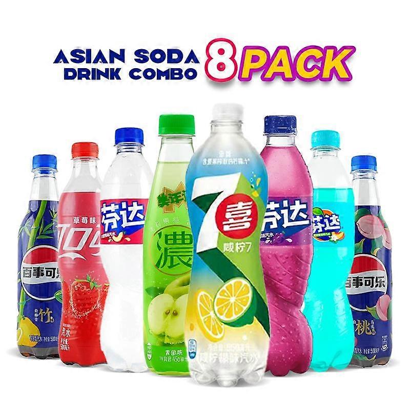 8 bottles of Asian beverages Collection of Casual Drinks - Various Beverage Boxes for Summer Refreshment
