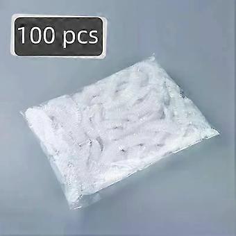 100pcs/50pcs set Disposable Plastic Shower Hair Cap Women Waterproof Pink Spa Salon Hotel Hair Dye Elastic Shower Cap Bathroom