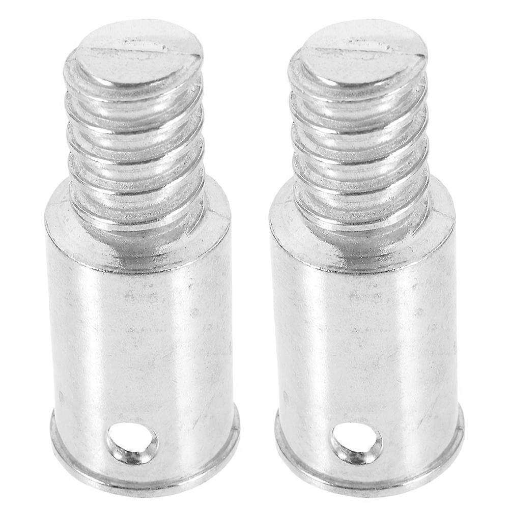Threaded Pole Connector Metal Broom Handle Adapter for Fixing 2Pcs