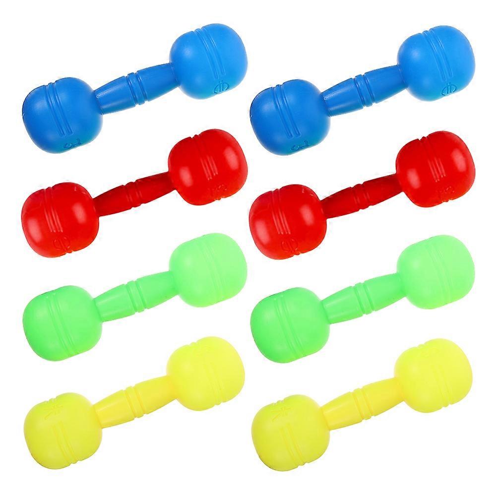 Plastic Weights Toddler Toy With Sound Feature For Morning Exercises Kids Dumbbells Set 4 Pairs