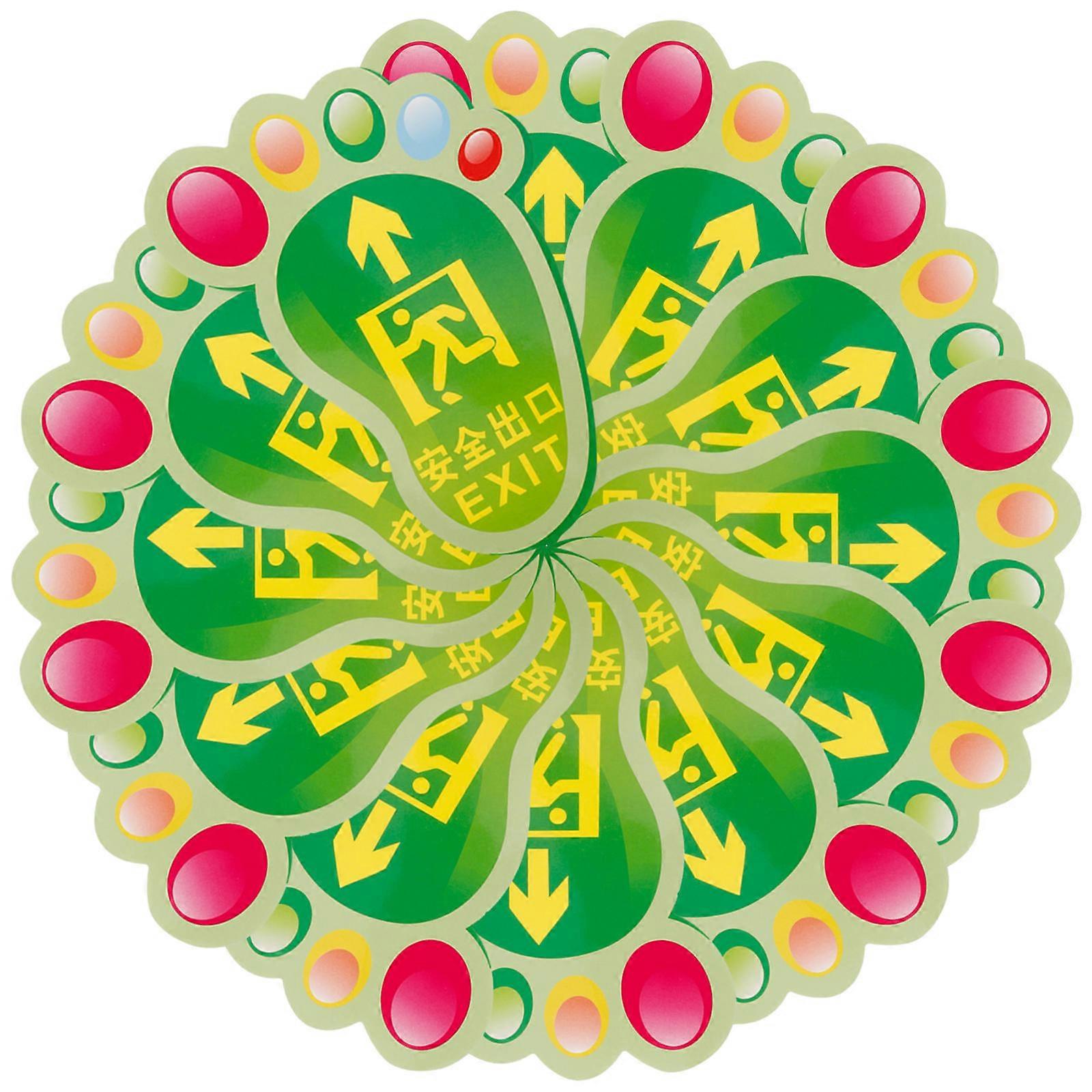 Exit Sign Safety Stickers Footprint Exit Sign Sticker for Safety Use 75Pairs