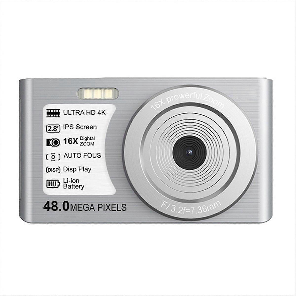 48MP 4K Mini Digital Camera 16X Zoom Autofocus Webcam A
