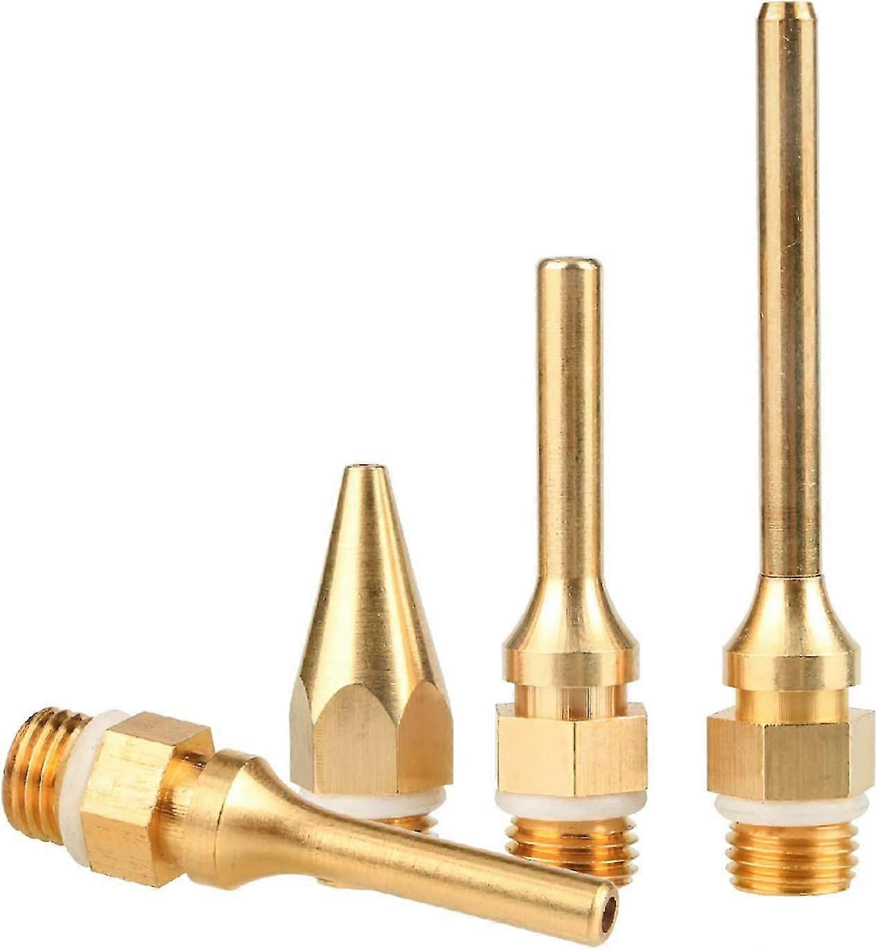 Copper Glue Gun Nozzle Kit, 4 Thread Diameter Interchangeable Copper Nozzles For Hot Glue Gun Tools