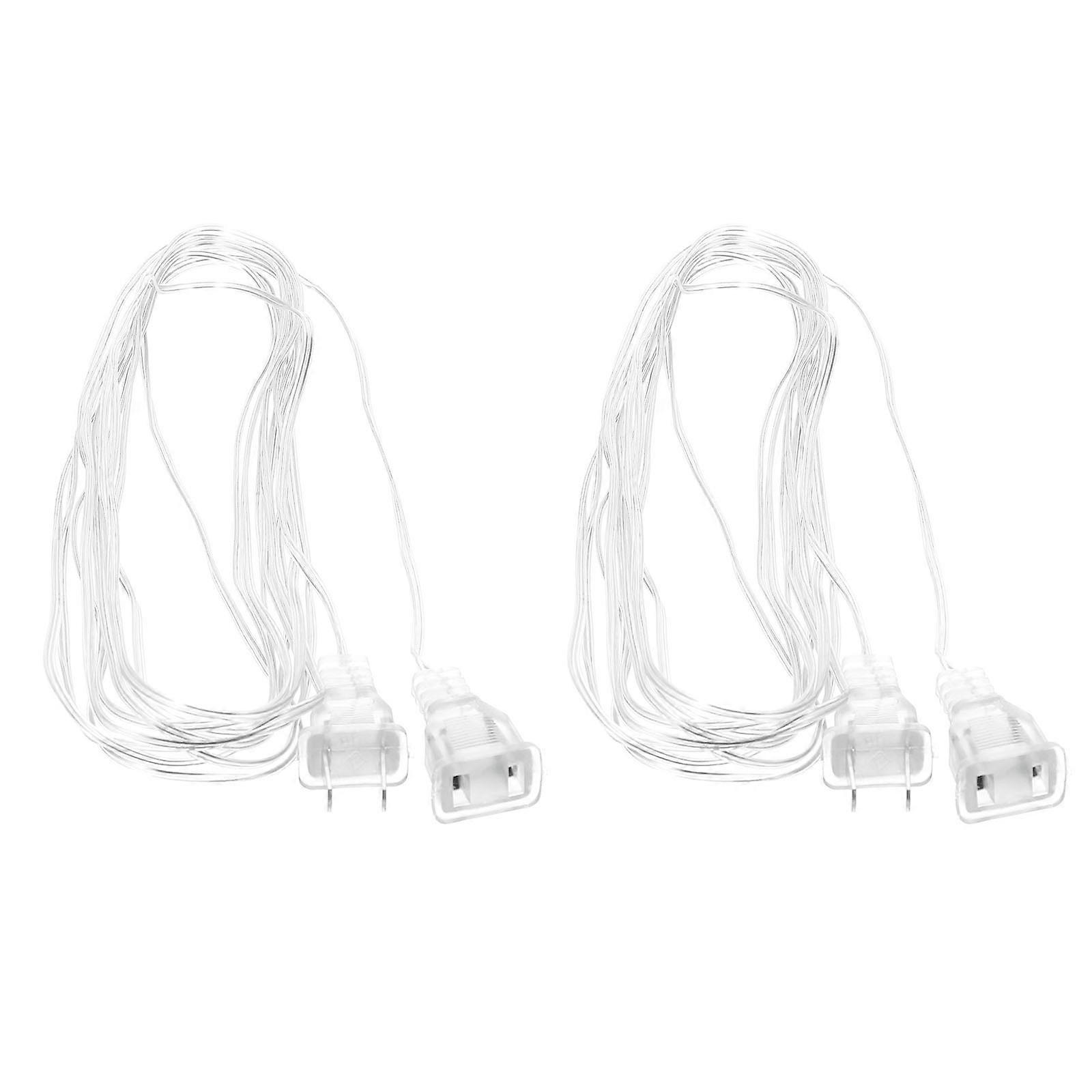 2 Pcs Light Extension Cords Invisible Extension Cord Christmas Light Extension For Indoor Outdoor With US Plug