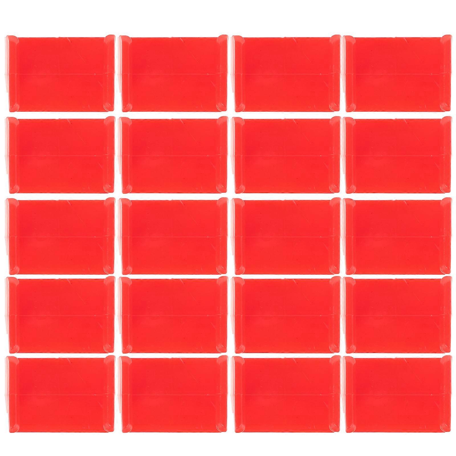 Train Track Securing Clips Red Plastic for 3Pcs Model Railway Accessories