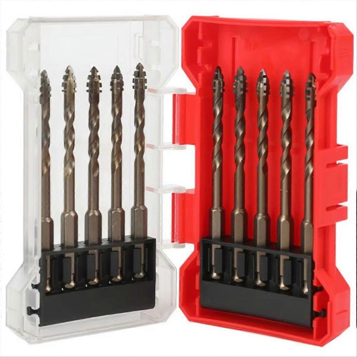 10pcs Four-Edged Eccentric Drill Bit Hexagonal Sawtooth Drill Bit Set
