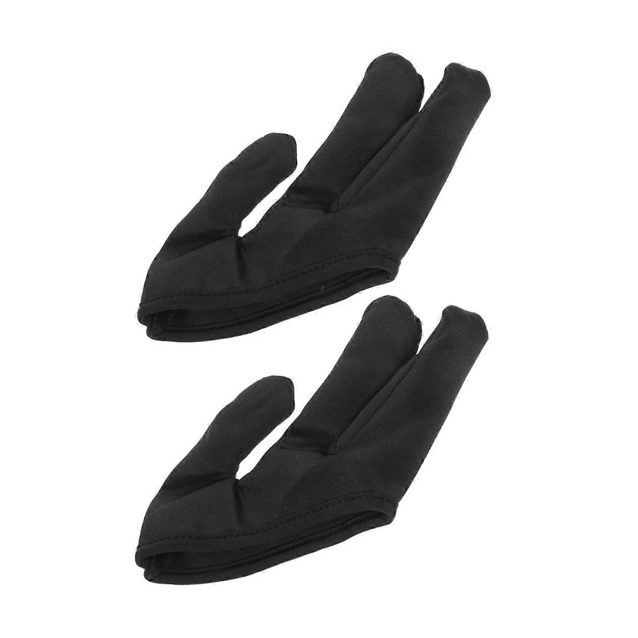 2pcs Heat Resistant Hair Styling Gloves with ThreeFinger Design for Curling and Straightening