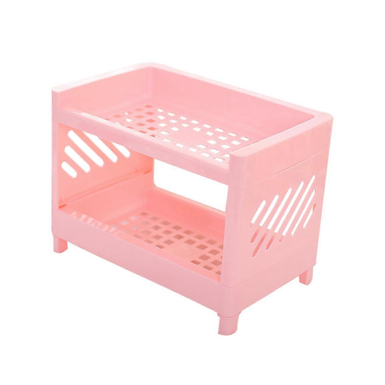 Double Layer Kitchen Storage Organizer Shelf with MultiLayer Condiment Rack and Cutlery Holder