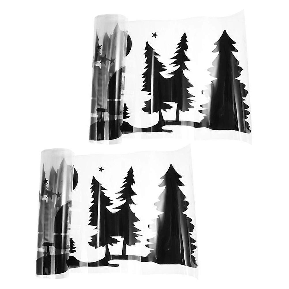 Car Stickers Moon Tree Forest Design for Auto Body Door Side 2Pcs