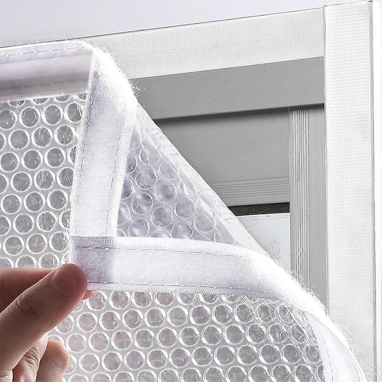 Window Insulation Kit with Reusable PVC Bubble Thermal Film for Winter Energy Saving and Draft Protection 23.6x47.2in